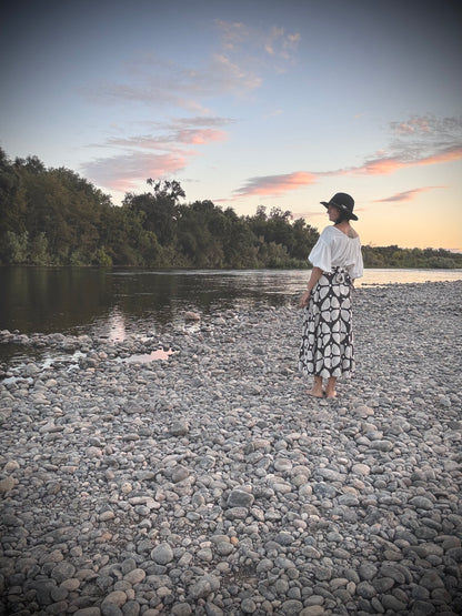 Elsie Wrap Skirt - Flora Abstract