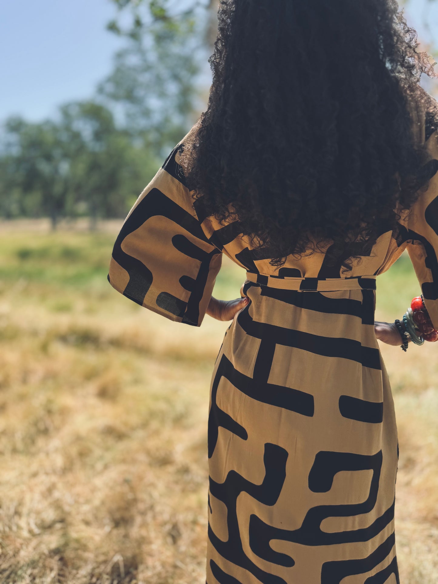 ‘Velma' Wrap Dress in MAZE