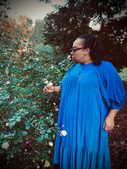 Margaret Poet Dress in Royal