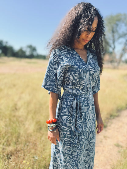 ‘Velma' Wrap Dress in THICKET