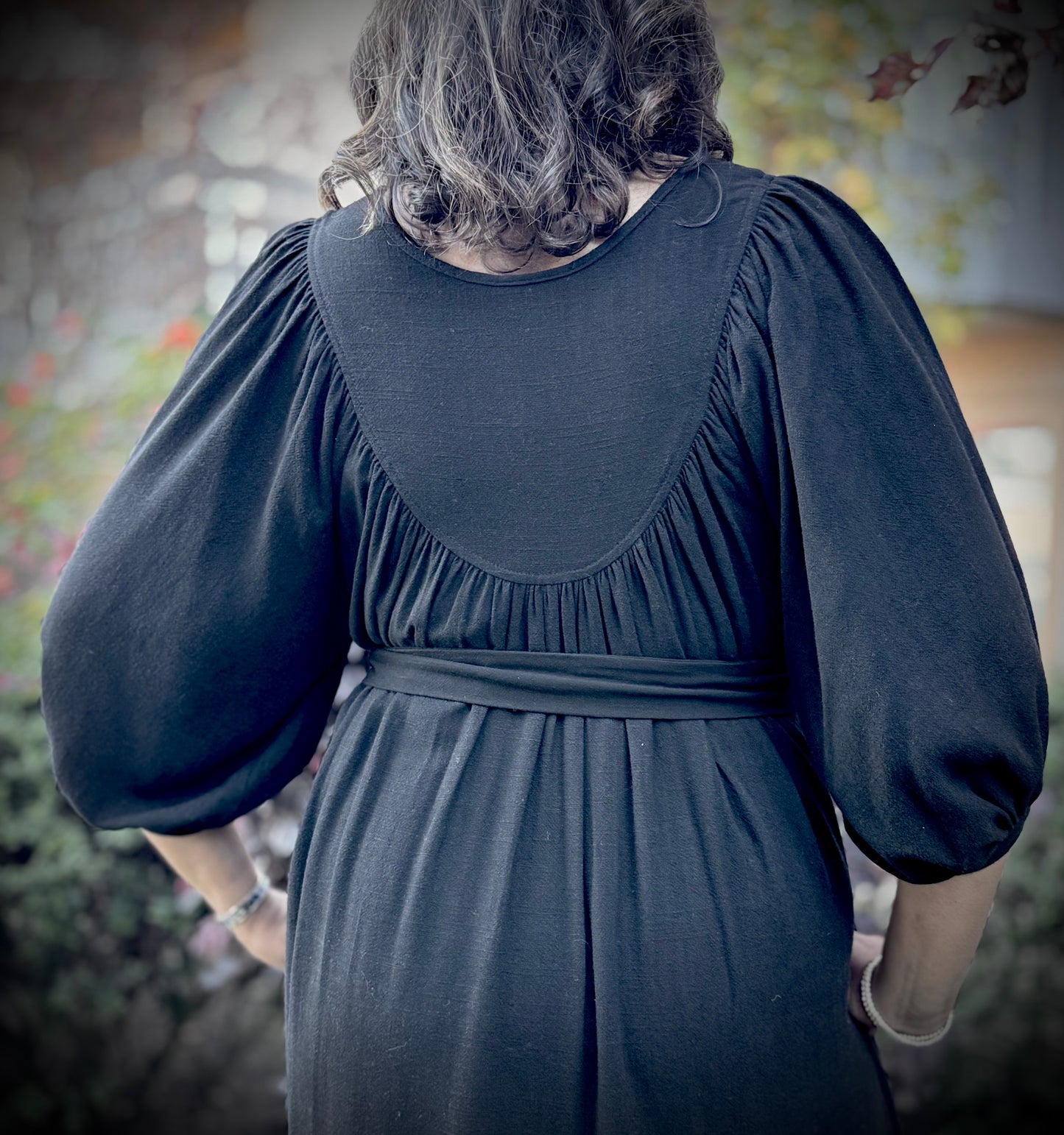 Margaret Poet Dress in Black