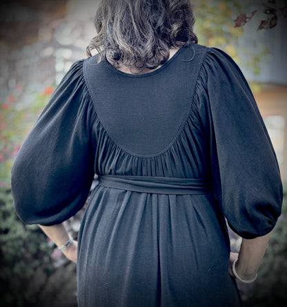 Margaret Poet Dress in Black