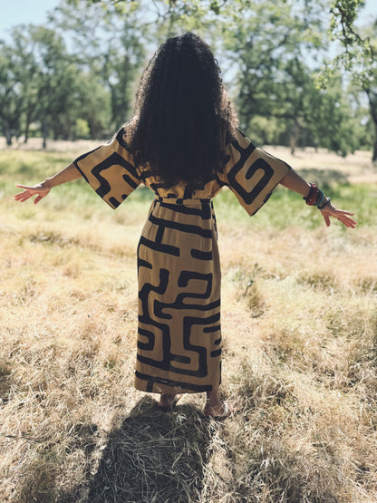 ‘Velma' Wrap Dress in MAZE