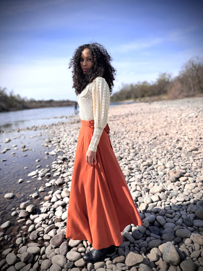Elsie Wrap Skirt - Terracotta