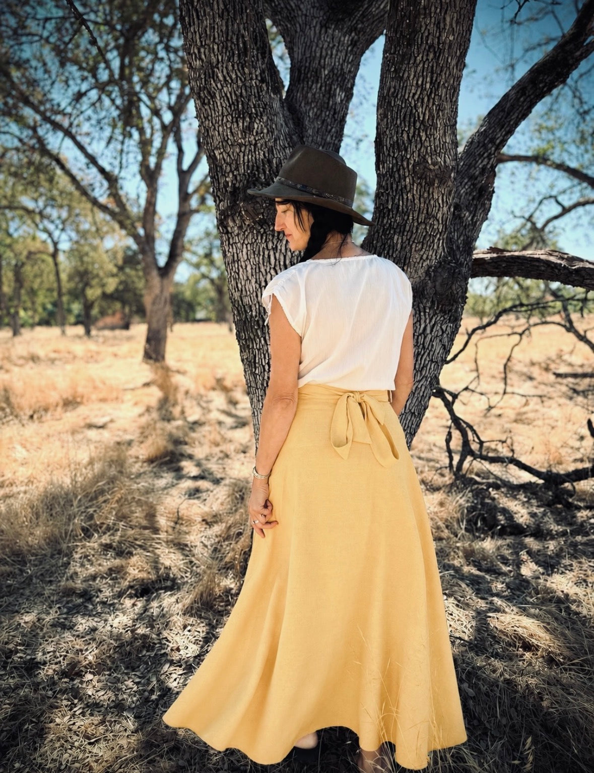 Elsie Wrap Skirt - Mustard