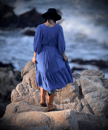 Margaret Poet Dress in Royal