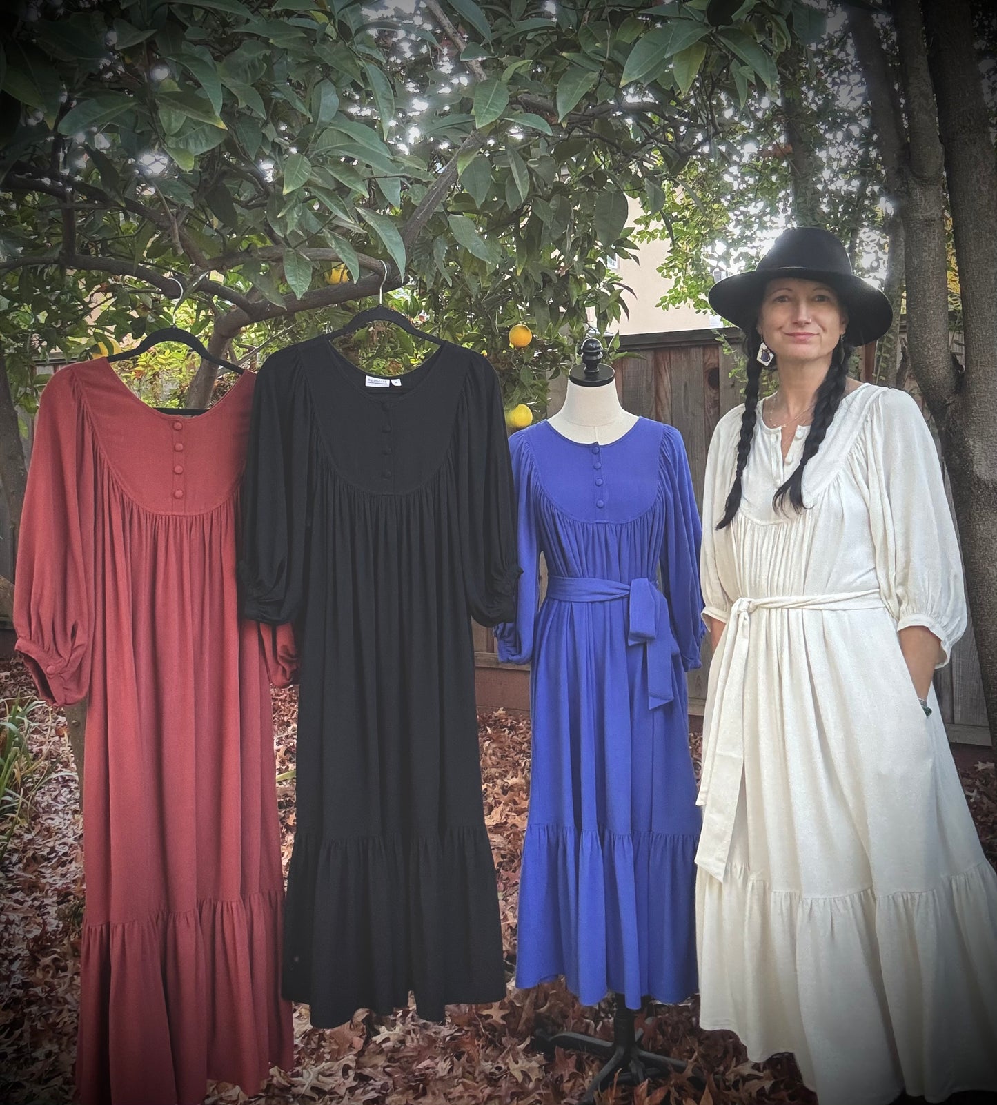 Margaret Poet Dress in Royal