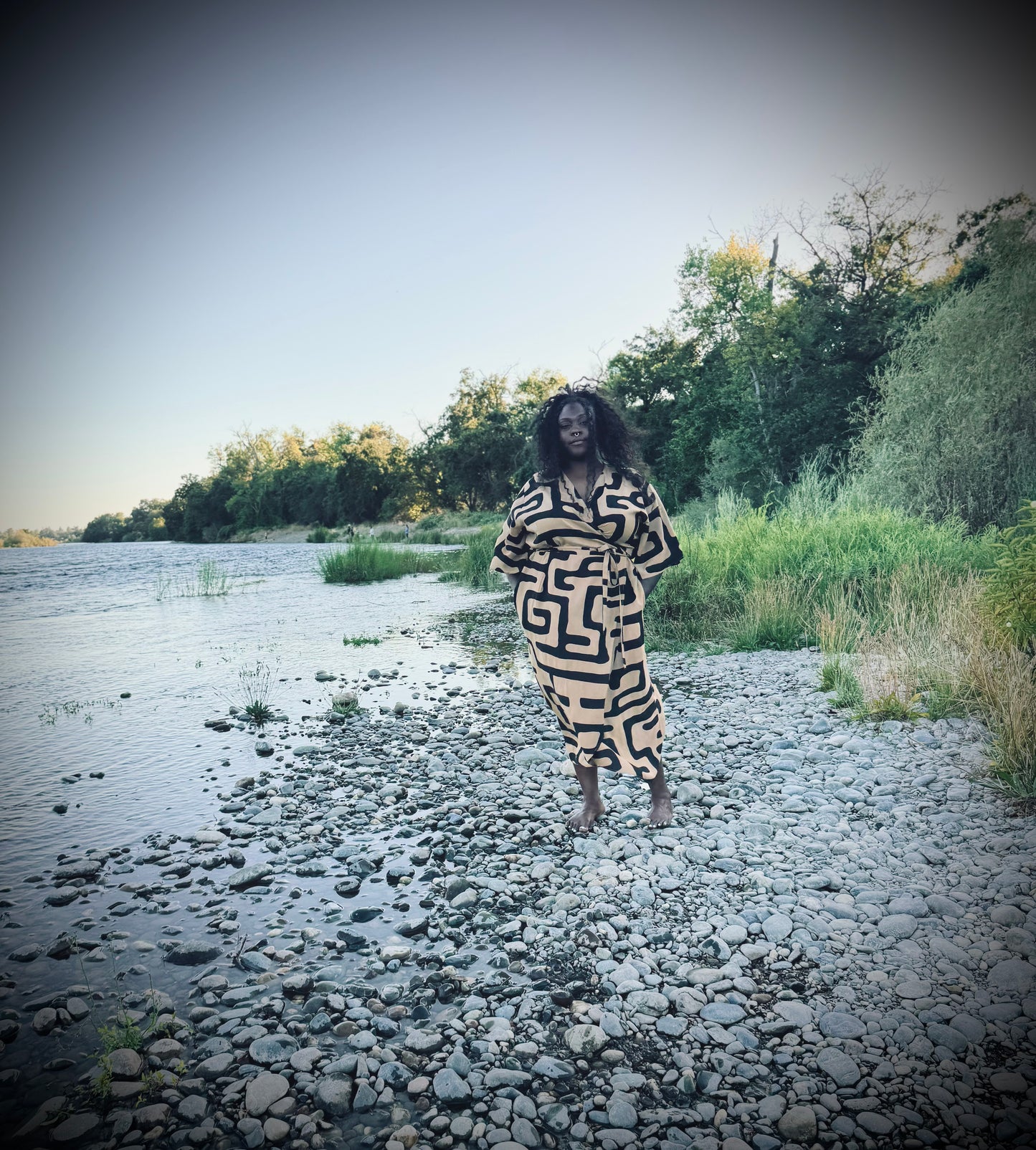‘Velma' Wrap Dress in MAZE