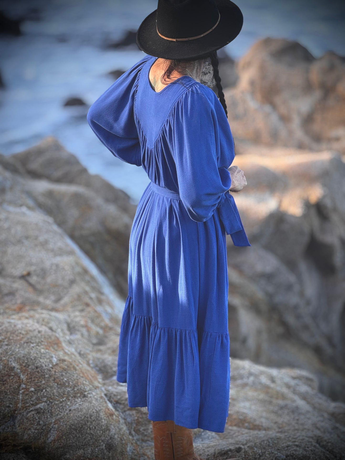 Margaret Poet Dress in Royal