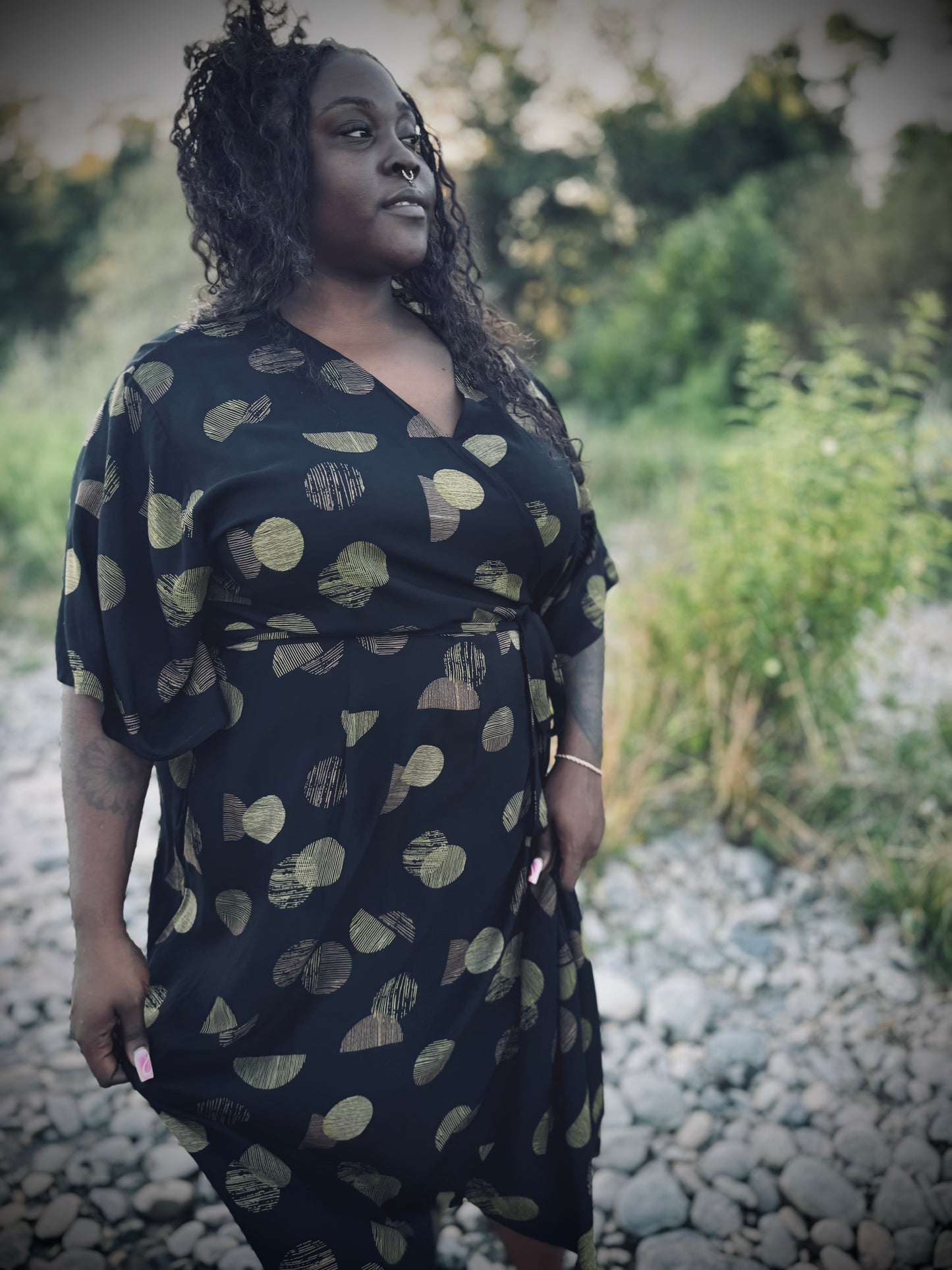 ‘Velma' Wrap Dress in ORBIT