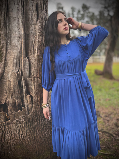 Margaret Poet Dress in Royal
