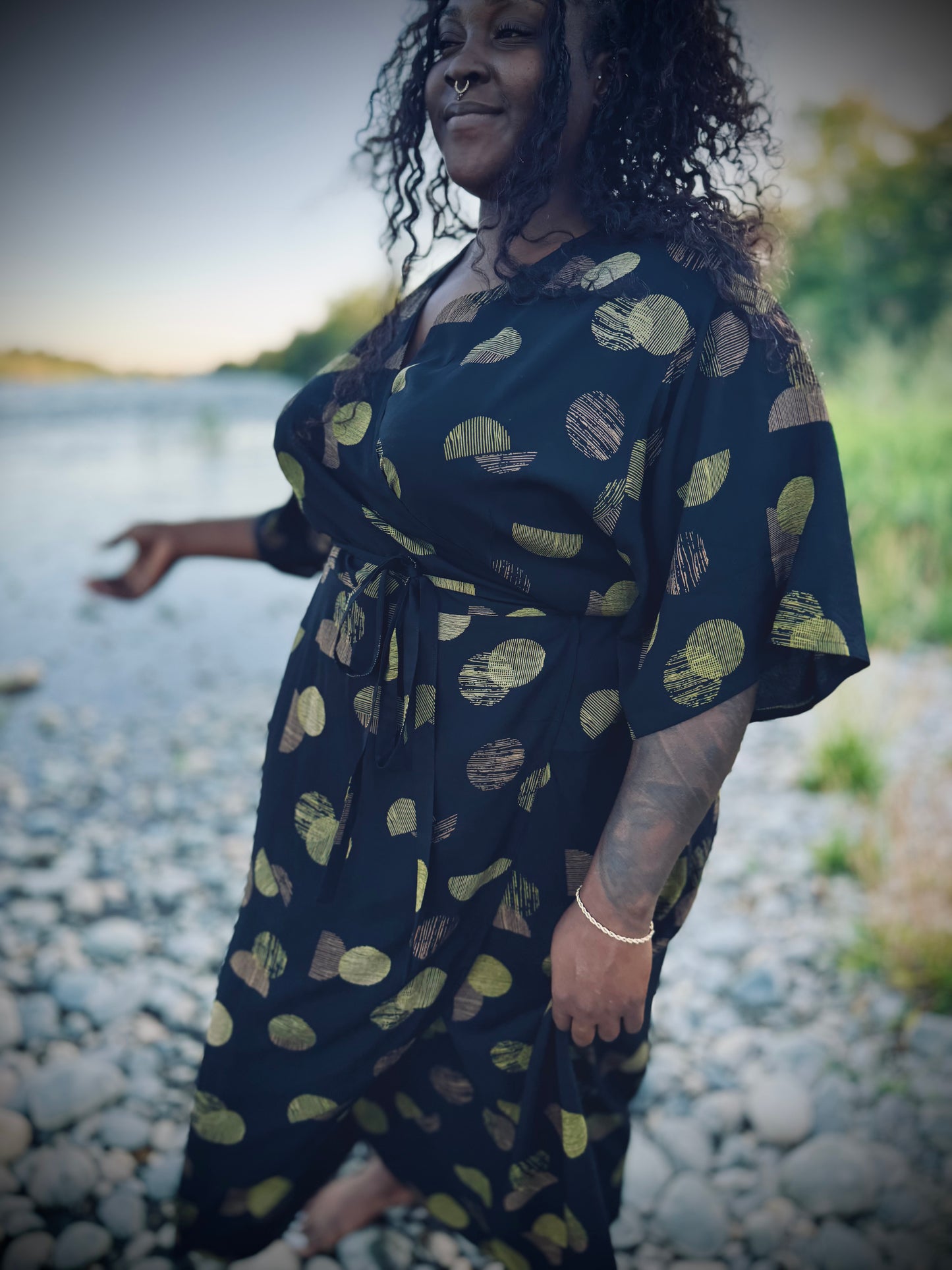 ‘Velma' Wrap Dress in ORBIT