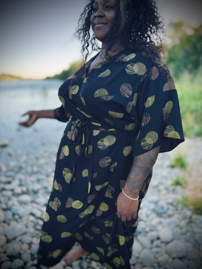 ‘Velma' Wrap Dress in ORBIT