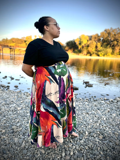 'ELSIE' Wrap Skirt in WATERCOLOR