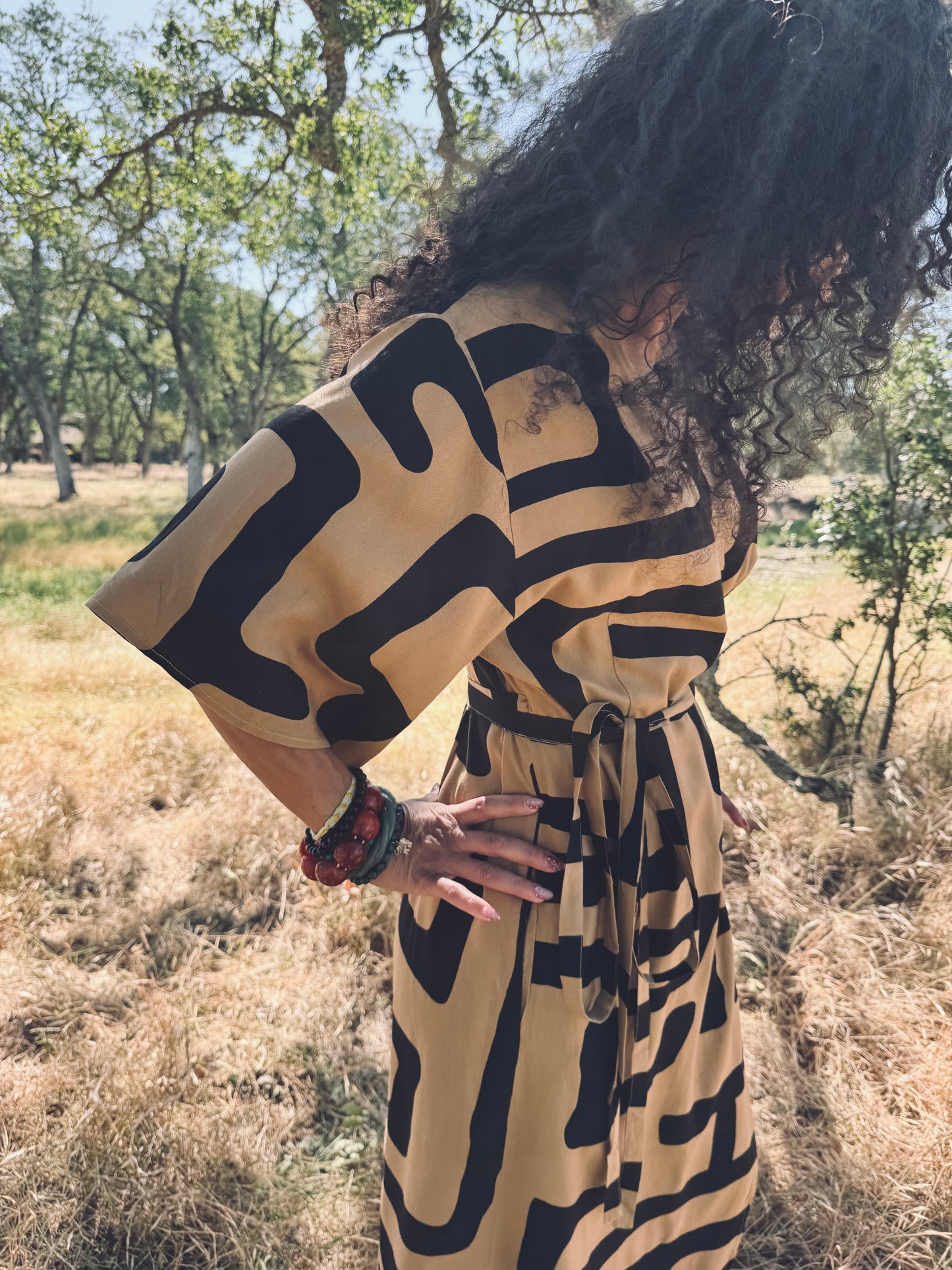 ‘Velma' Wrap Dress in MAZE