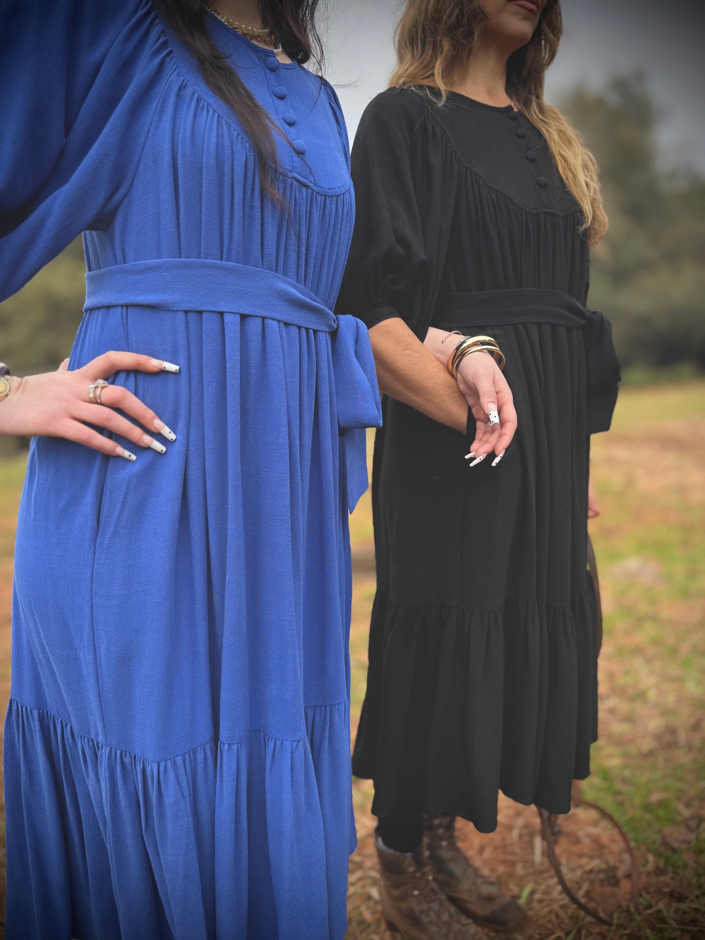 Margaret Poet Dress in Royal