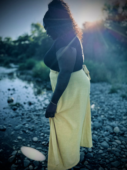 Elsie Wrap Skirt - Mustard