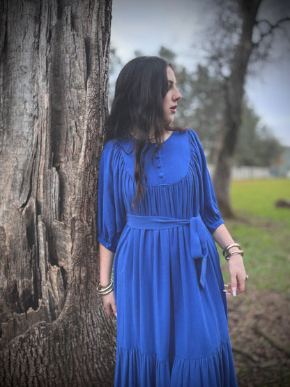Margaret Poet Dress in Royal