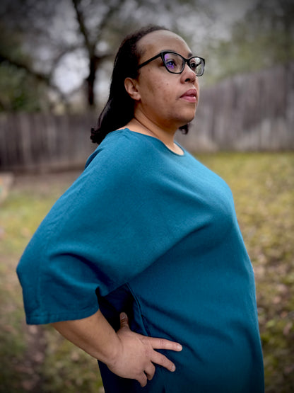 Dotty Tunic Dress in Teal