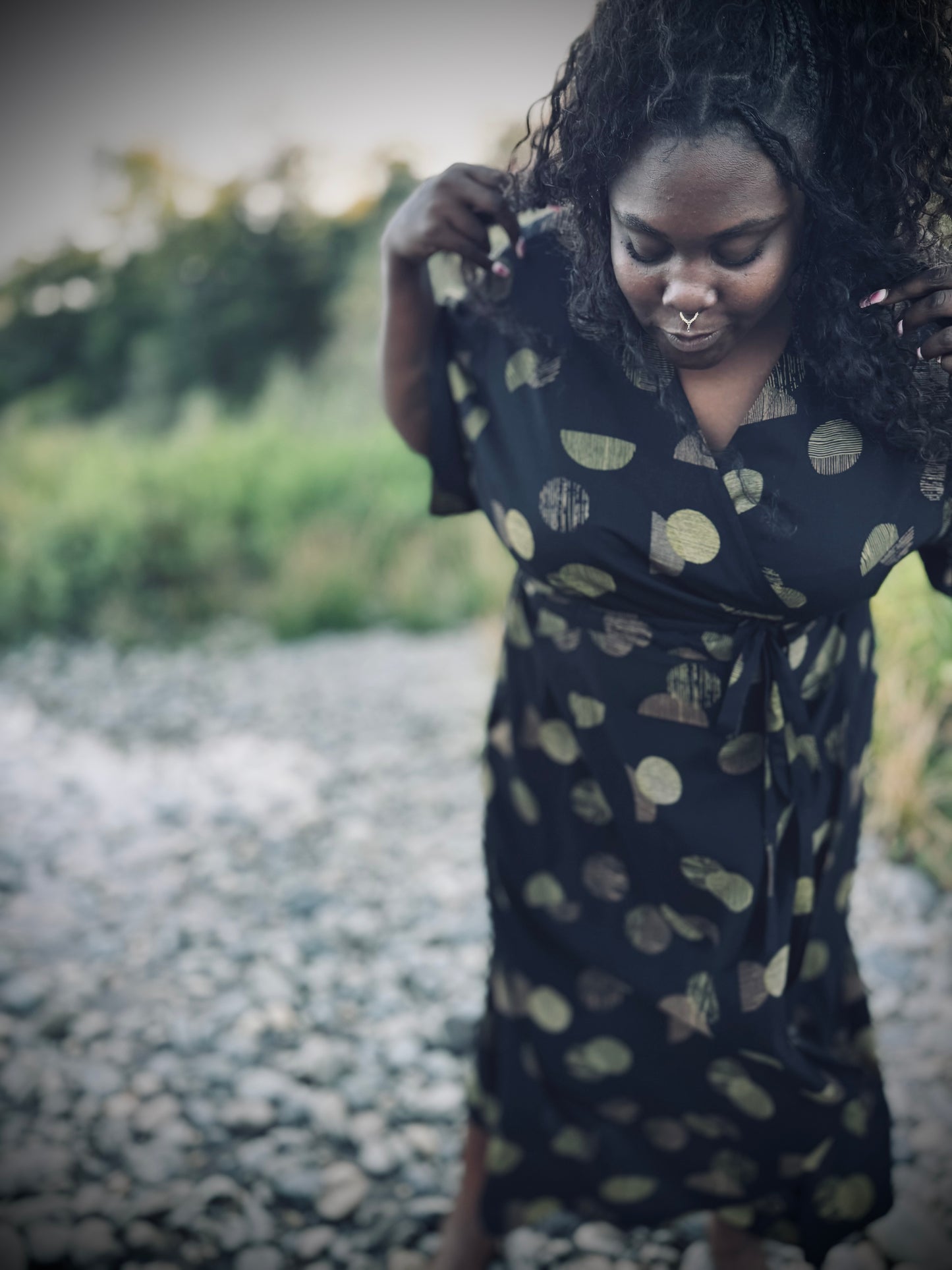 ‘Velma' Wrap Dress in ORBIT