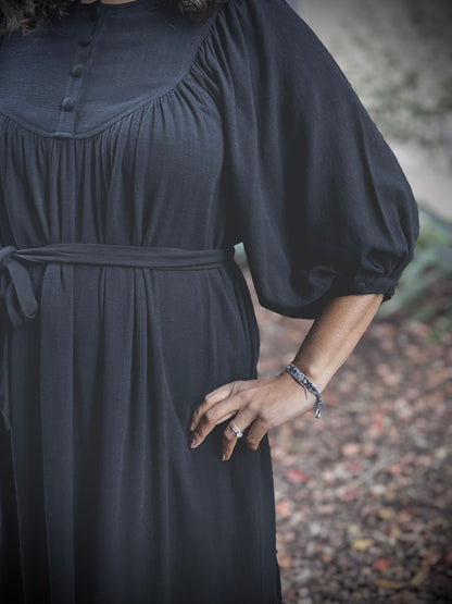 Margaret Poet Dress in Black