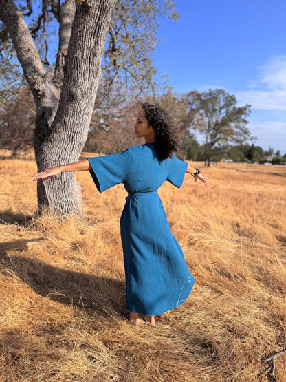 'Velma' Wrap Dress in TEAL