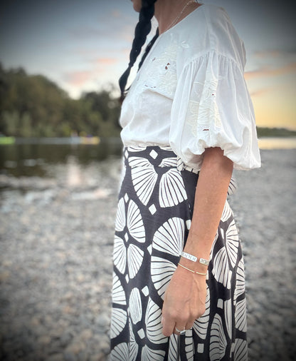 Elsie Wrap Skirt - Flora Abstract