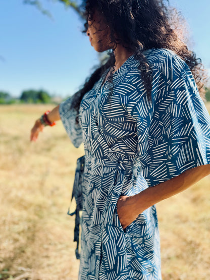 ‘Velma' Wrap Dress in THICKET