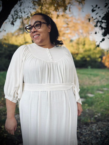 Margaret Poet Dress in Natural