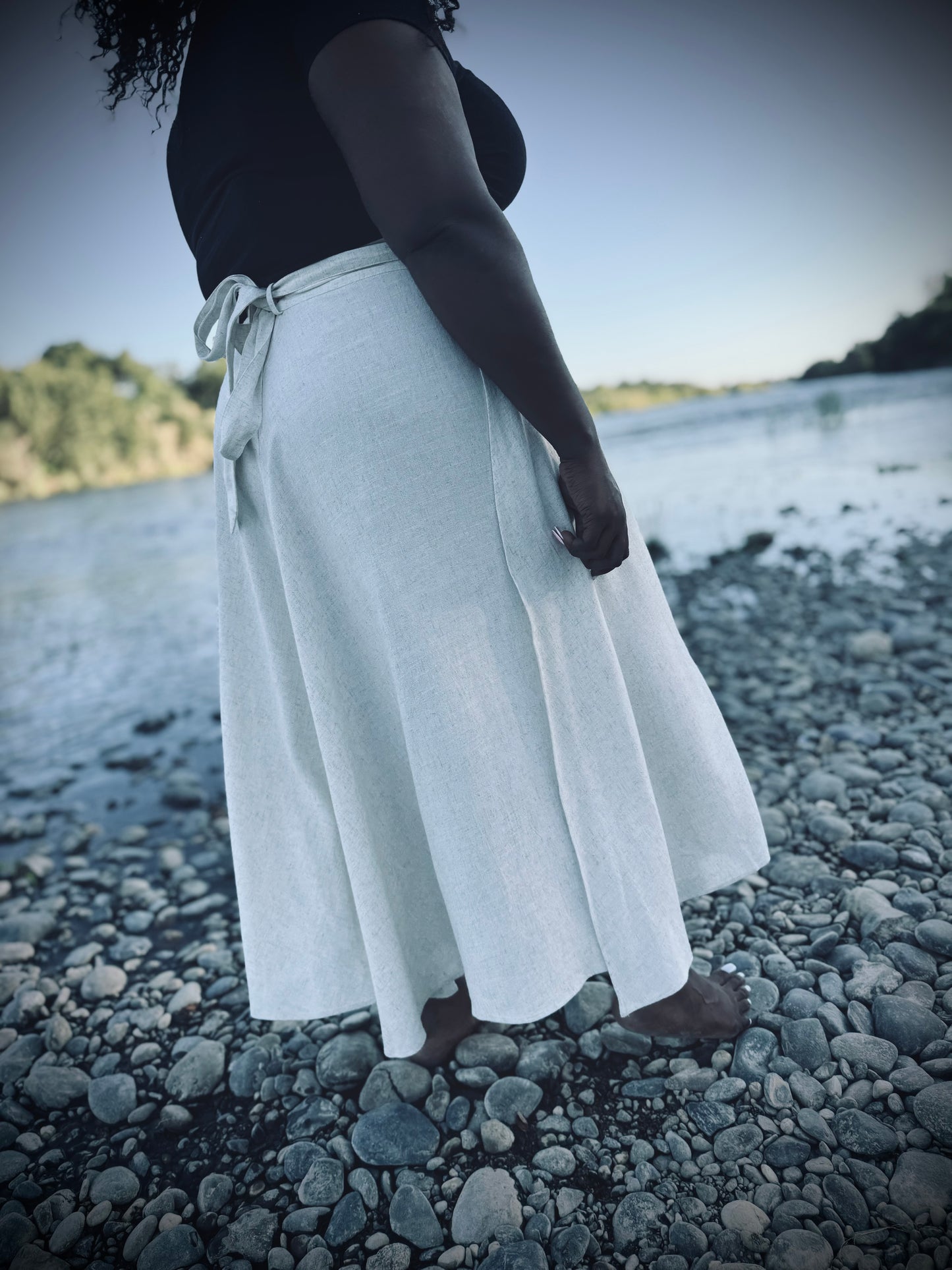 Elsie Wrap Skirt - Natural
