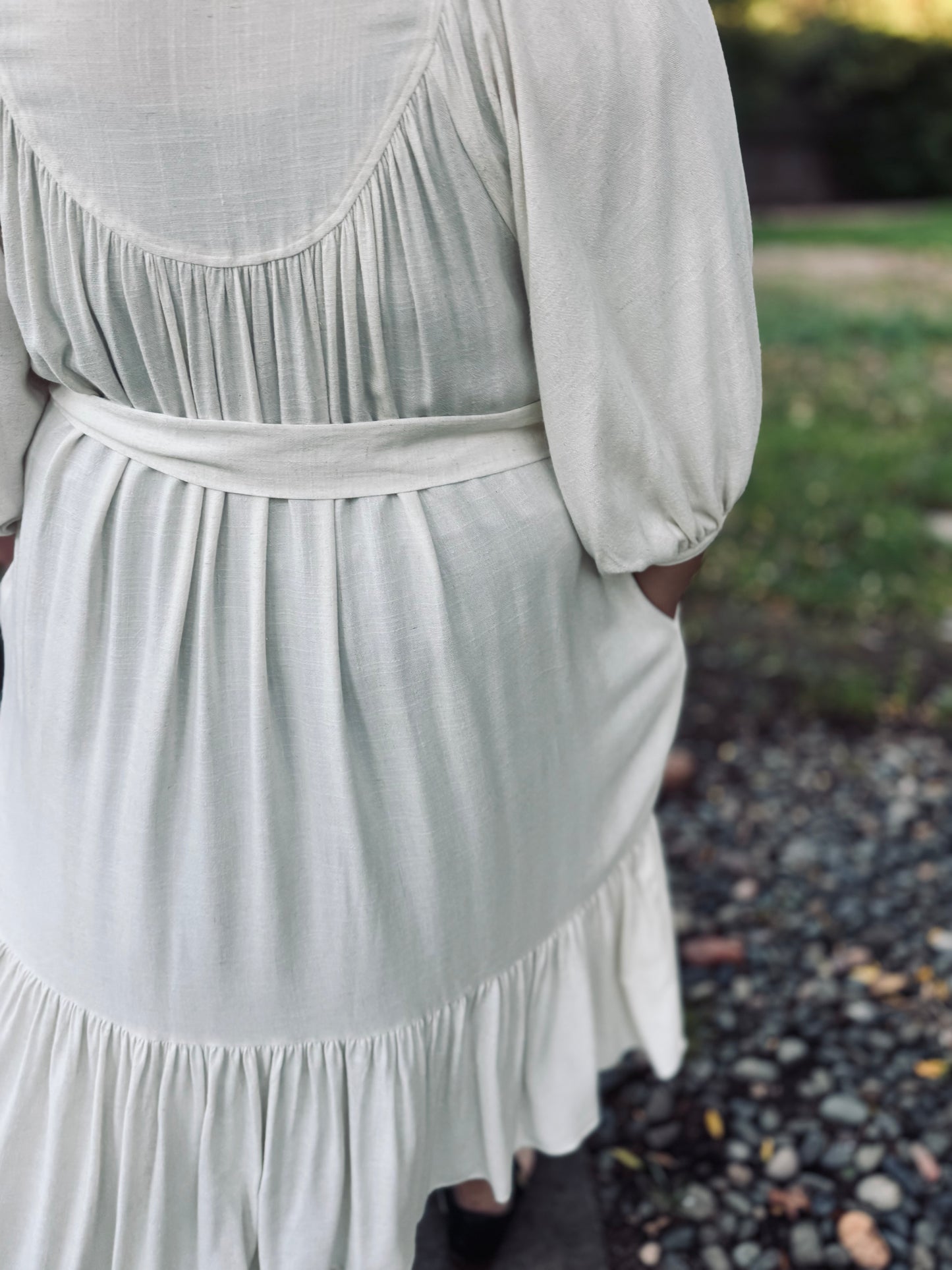 Margaret Poet Dress in Natural