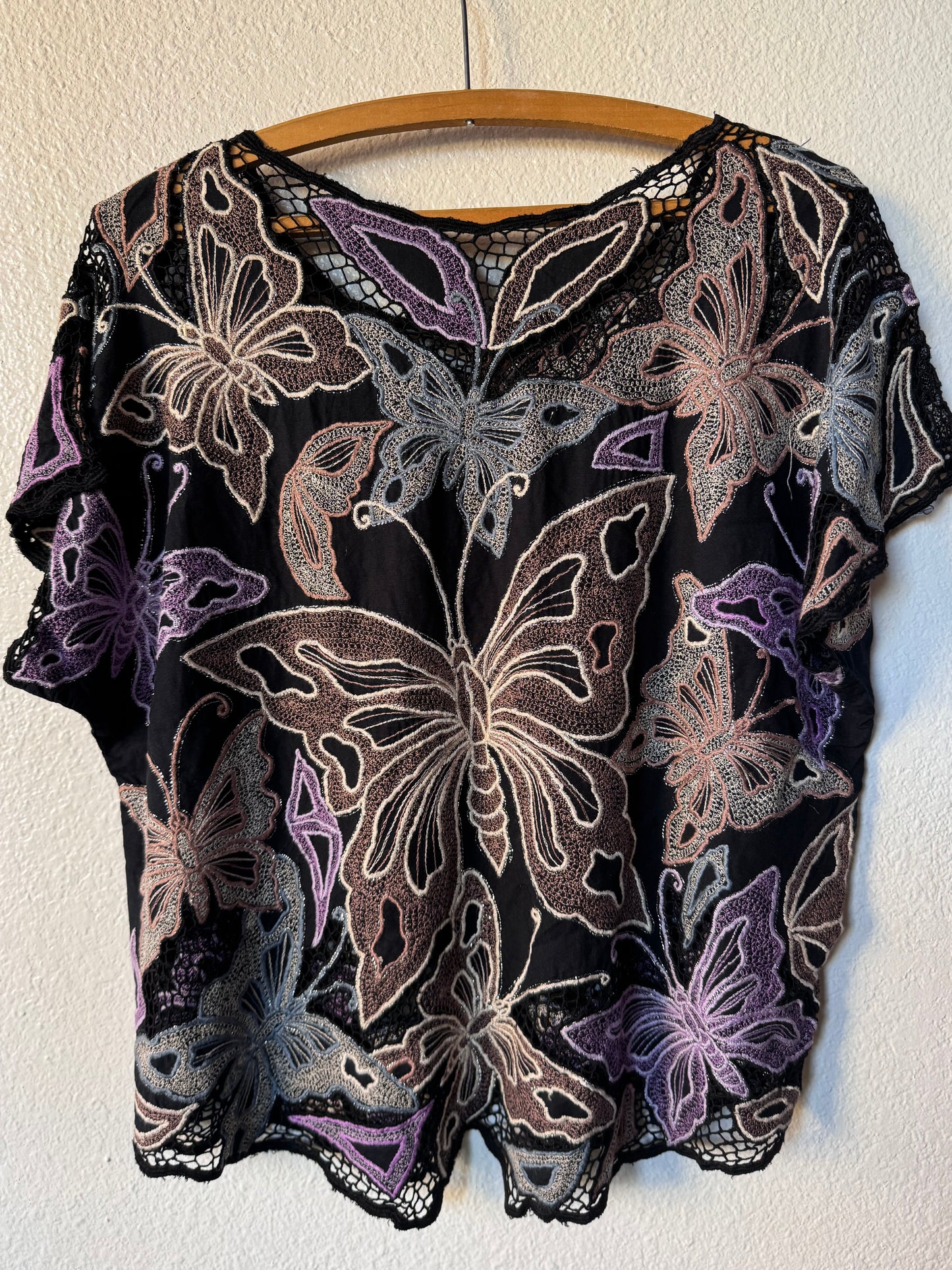 Vintage Balinese Butterfly Blouse