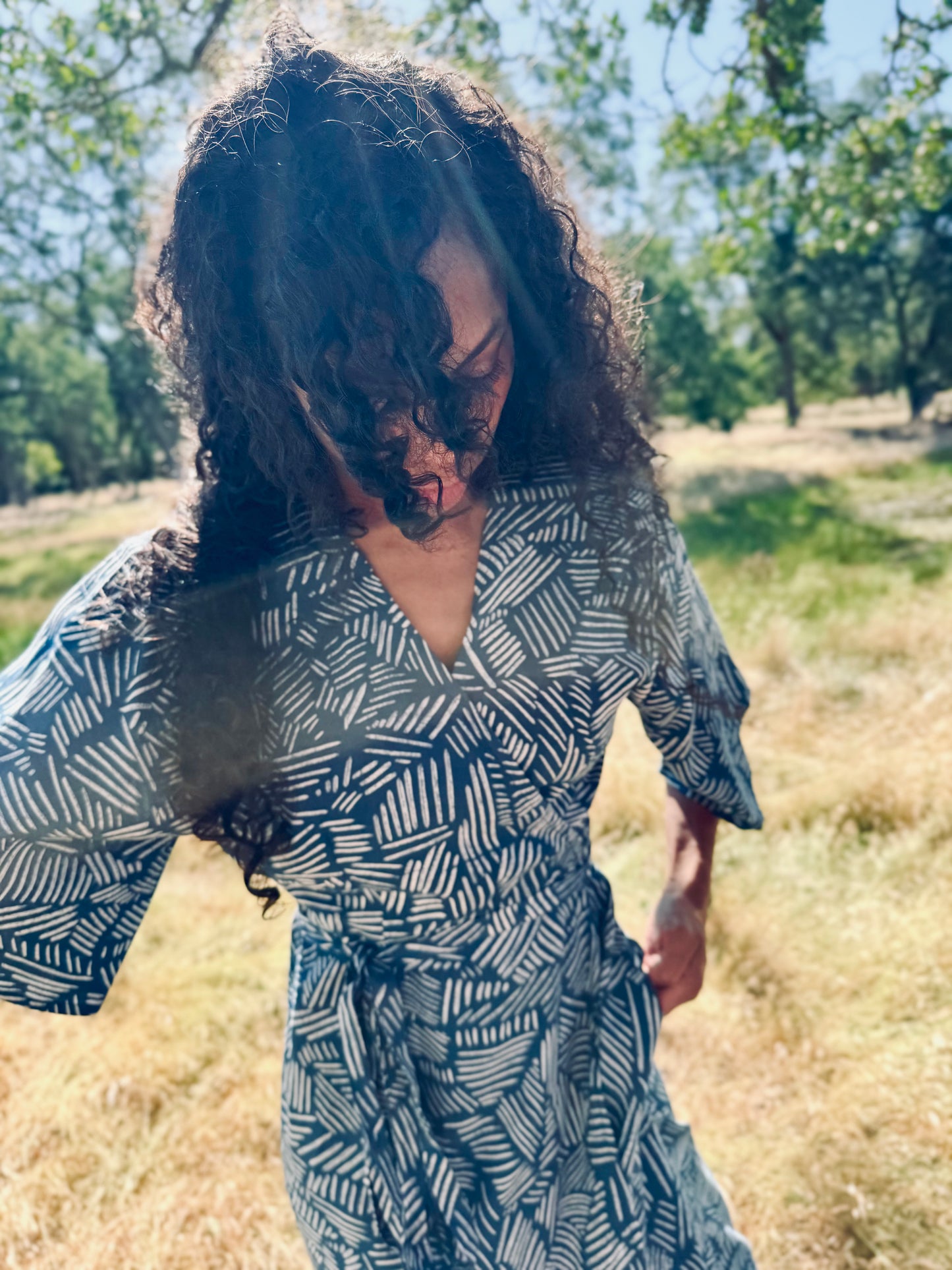 ‘Velma' Wrap Dress in THICKET