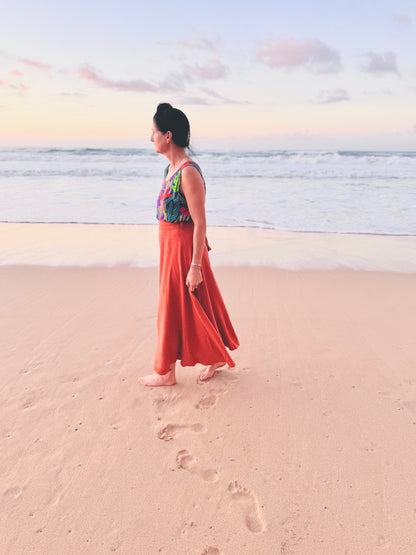 Elsie Wrap Skirt - Terracotta