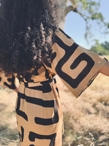 ‘Velma' Wrap Dress in MAZE