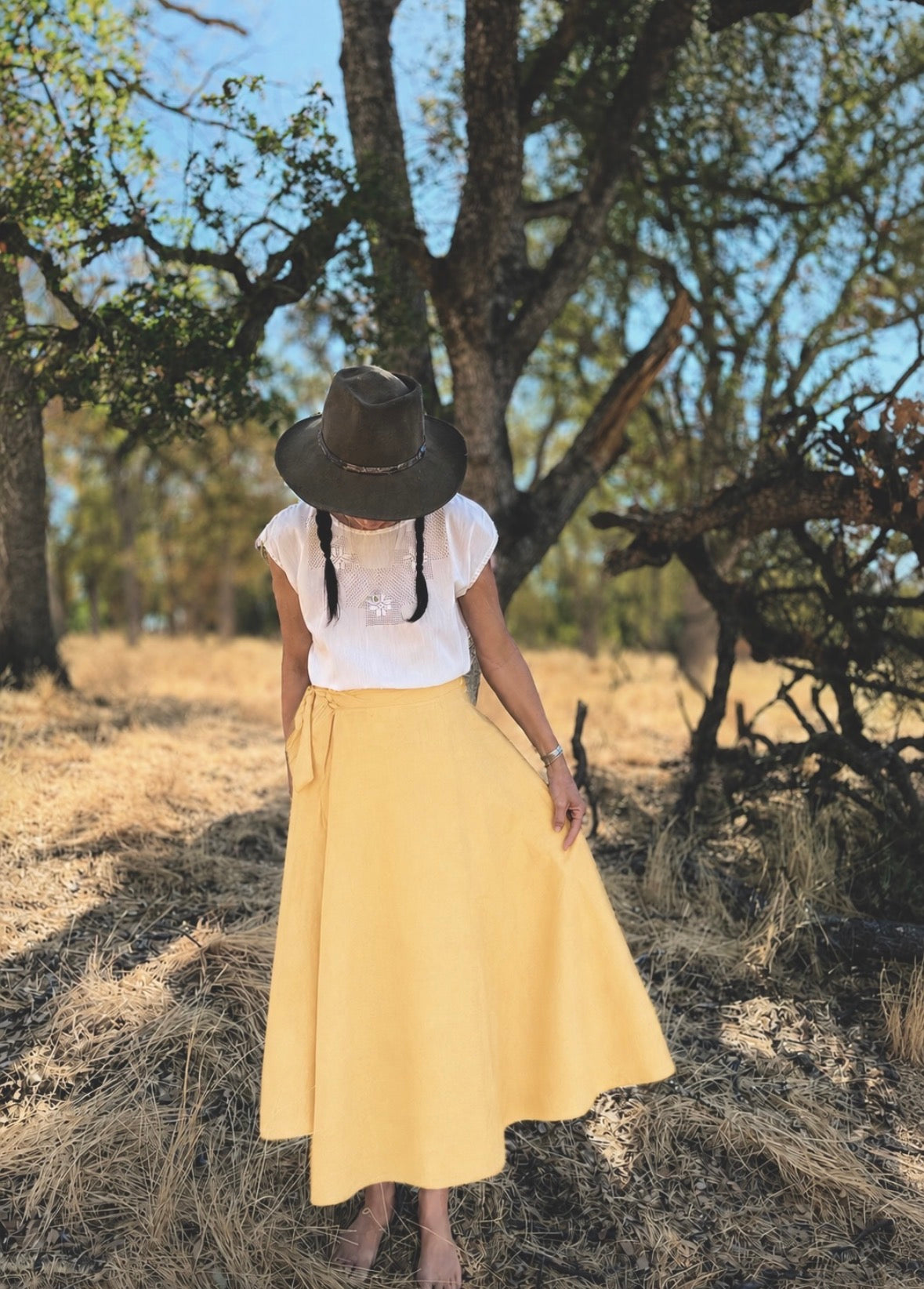 Elsie Wrap Skirt - Mustard