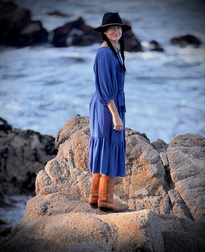 Margaret Poet Dress in Royal