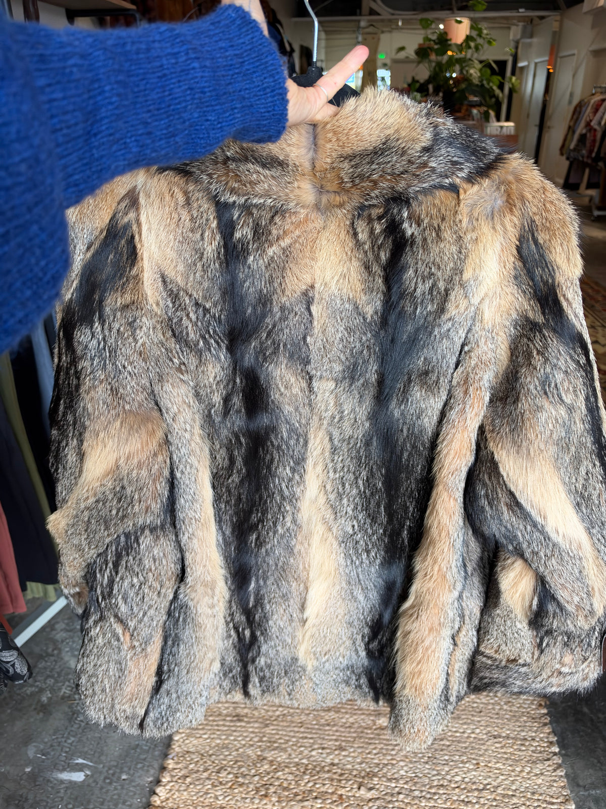 #1 Brown & Black Fox Coat