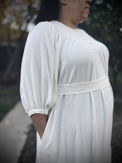 Margaret Poet Dress in Natural