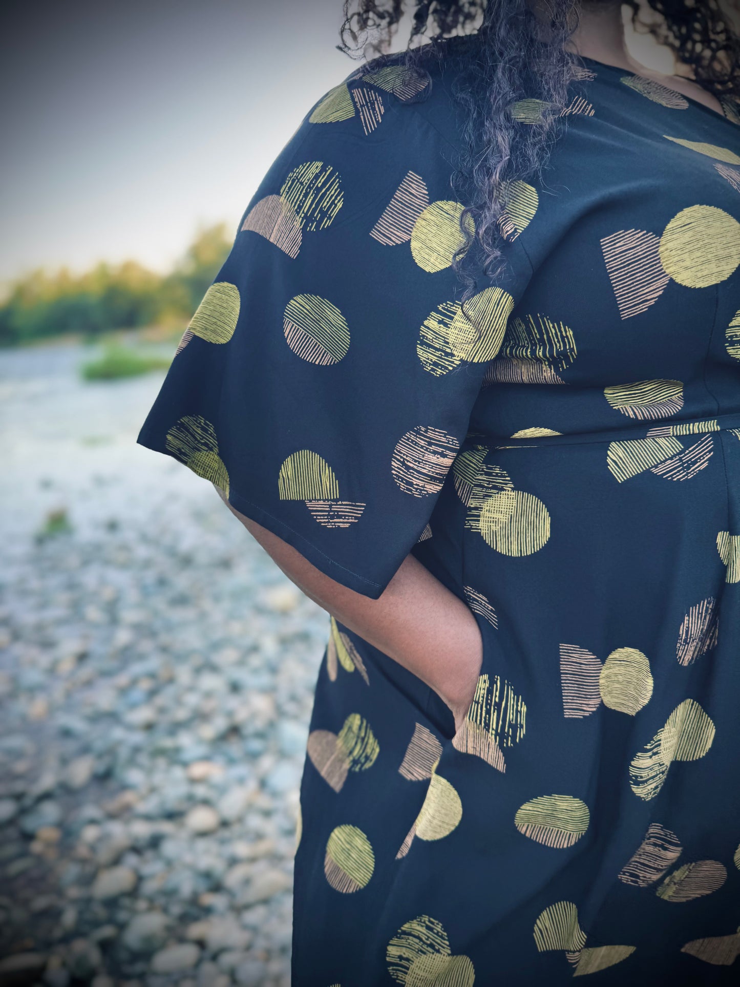 ‘Velma' Wrap Dress in ORBIT