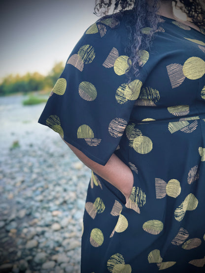 ‘Velma' Wrap Dress in ORBIT