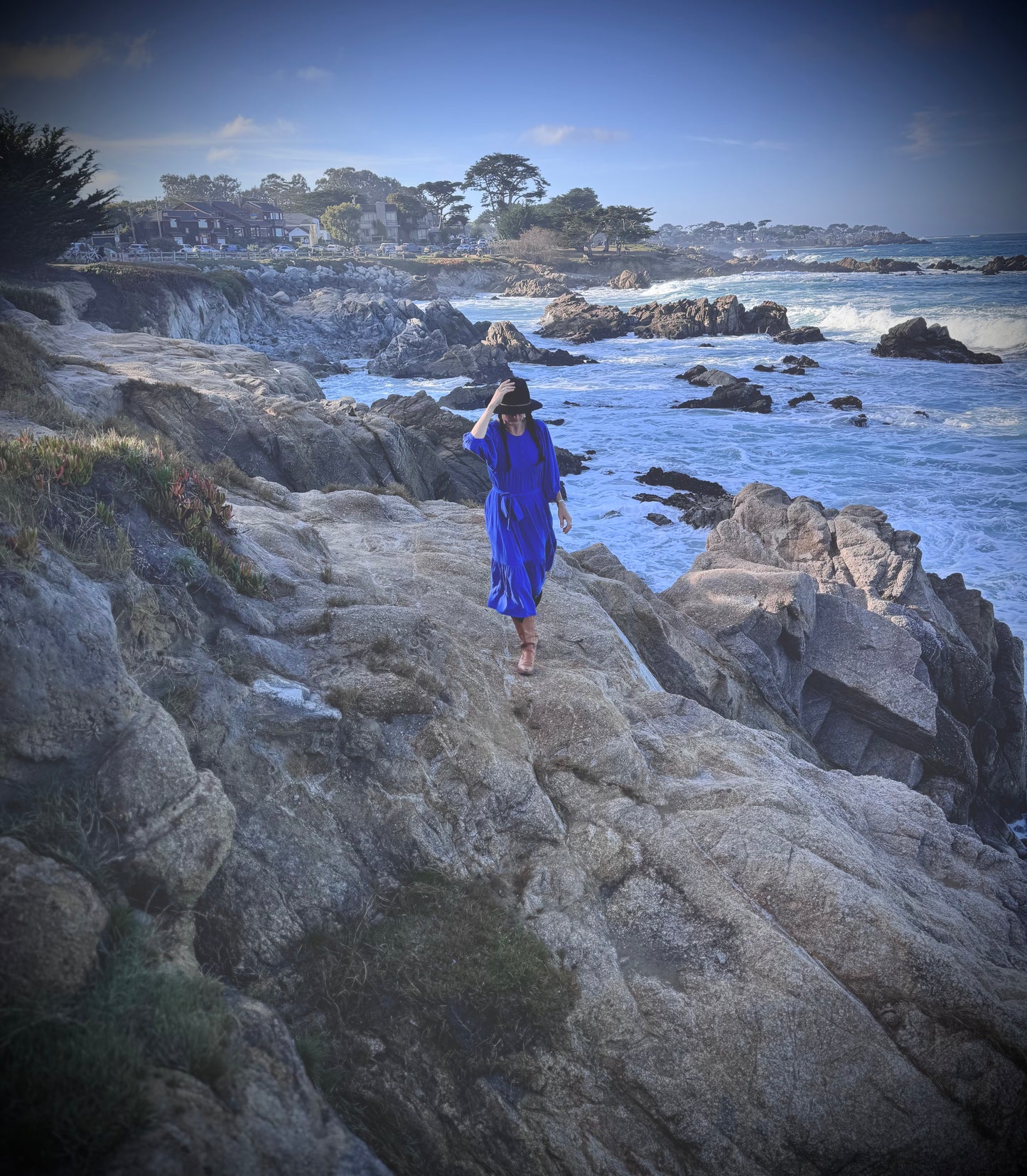 Margaret Poet Dress in Royal