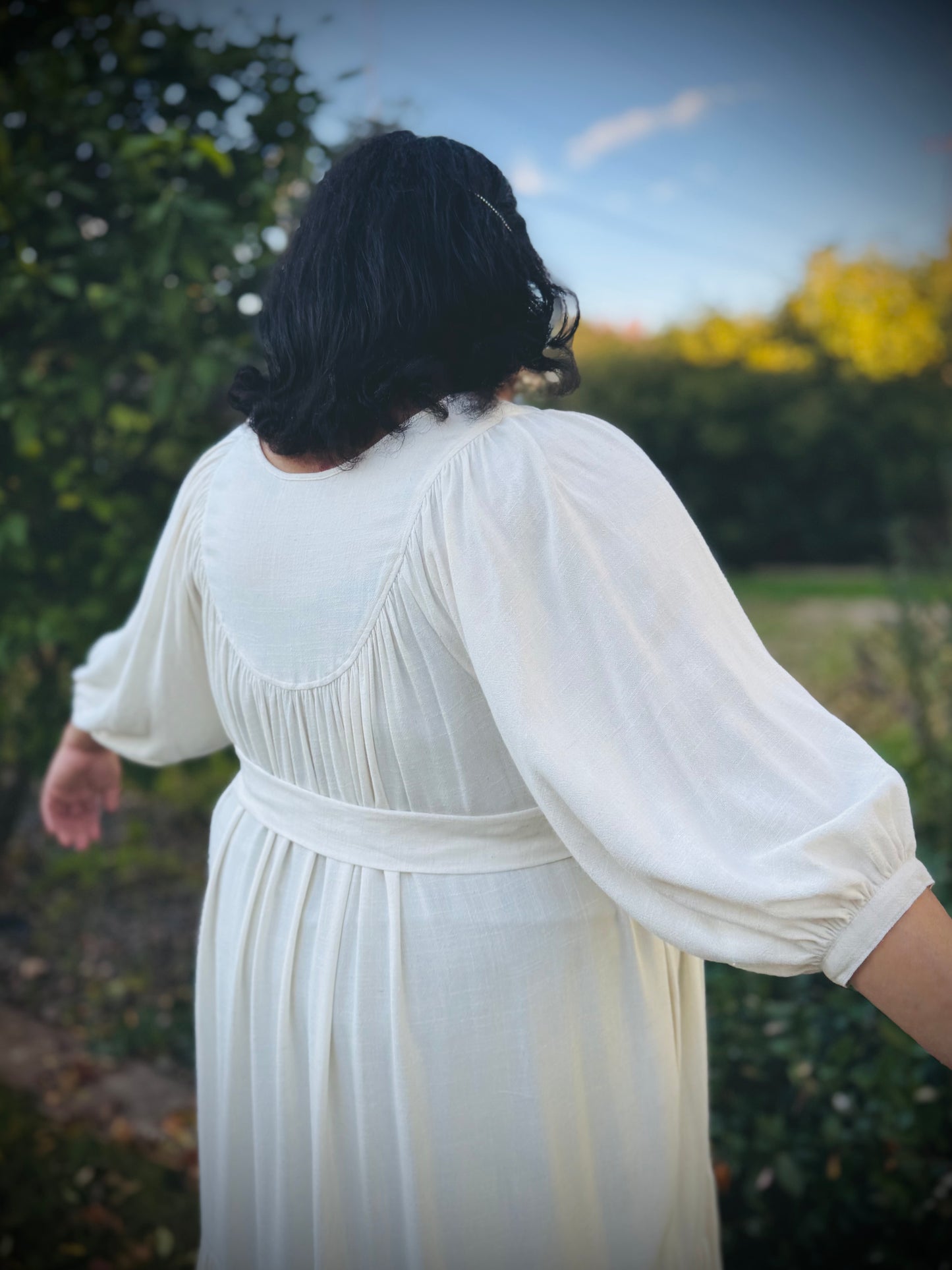 Margaret Poet Dress in Natural