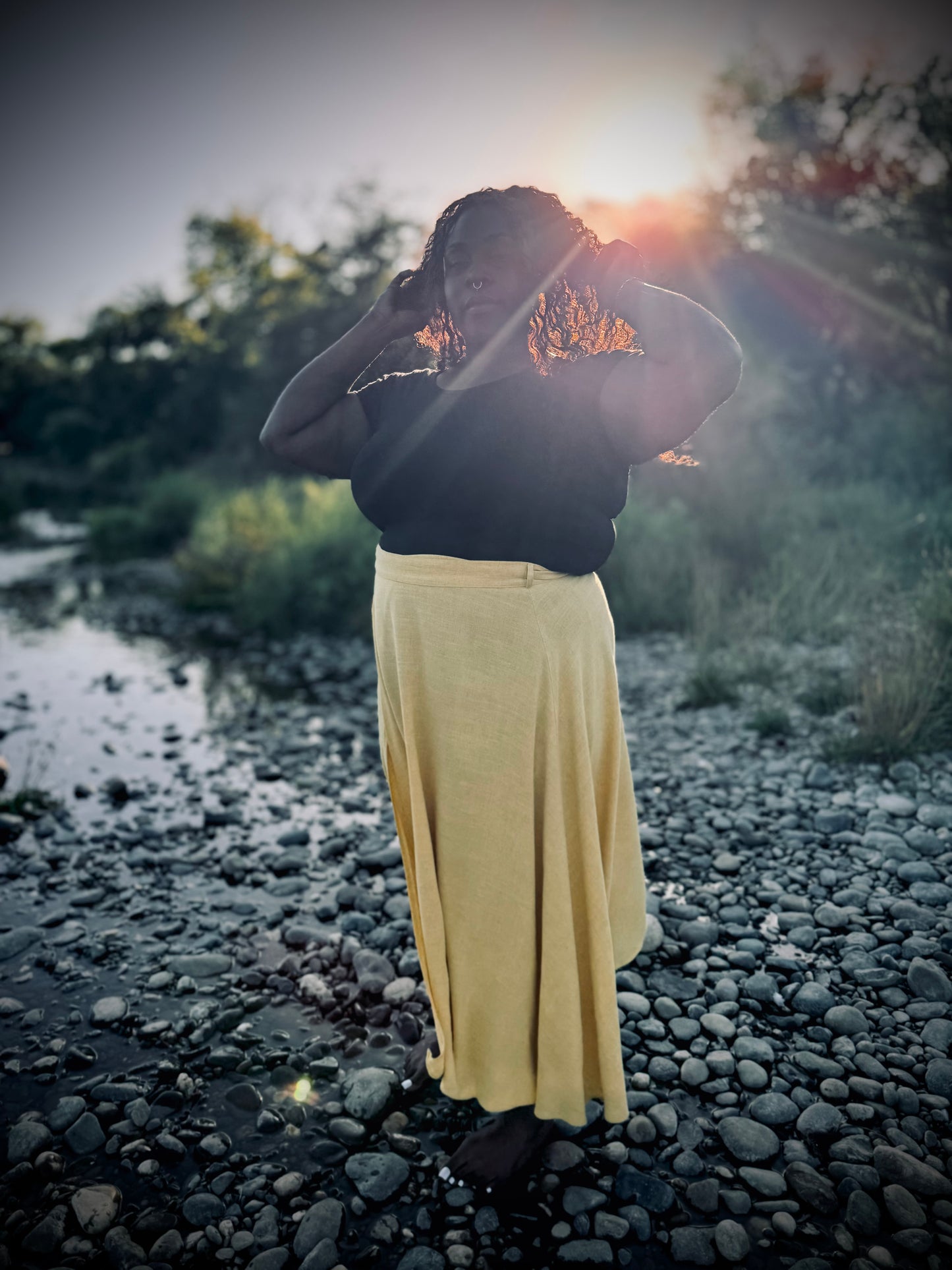 Elsie Wrap Skirt - Mustard