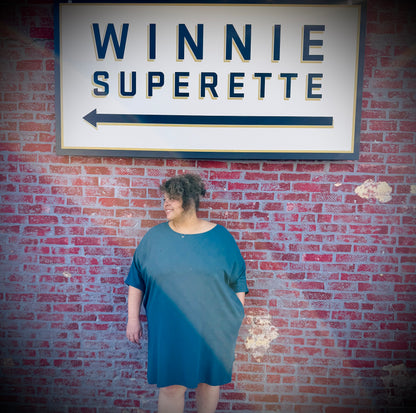 Dotty Tunic Dress in Teal