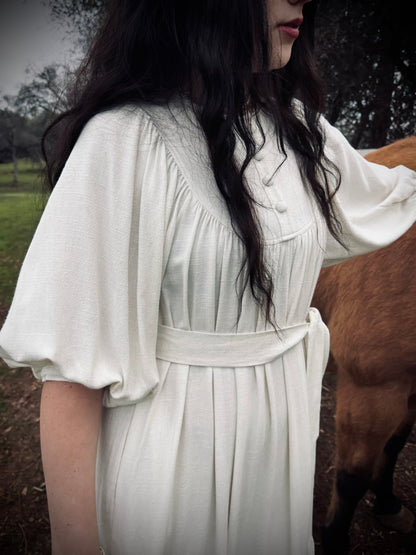 Margaret Poet Dress in Natural