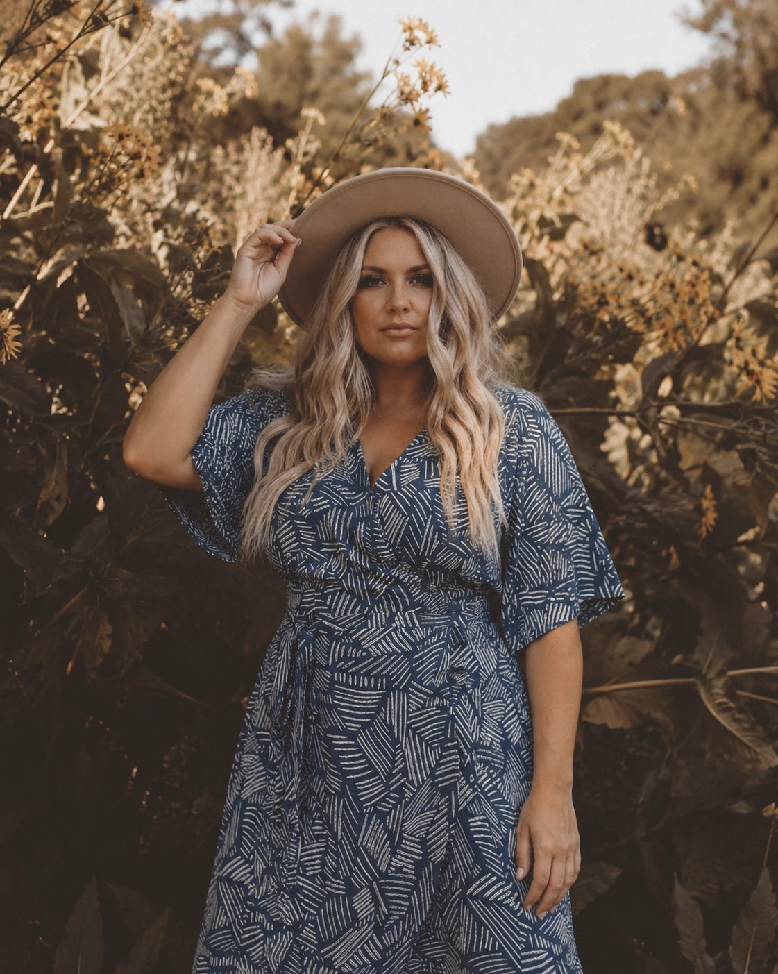 ‘Velma' Wrap Dress in THICKET
