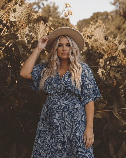 ‘Velma' Wrap Dress in THICKET