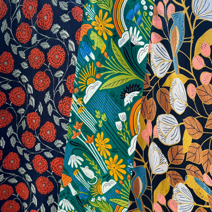 Elsie Wrap Skirt - ‘Frog Pond’ Block Print