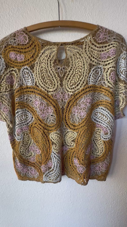 Vintage Paisley Balinese Blouse